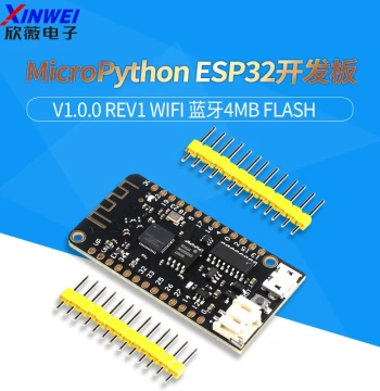 MicroPython ESP32 Development Board V1.0.0 Rev1 with Wi-Fi, Bluetooth, and 4MB FLASH