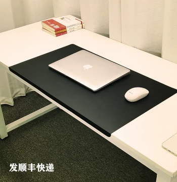 Waterproof Heat-resistant Computer Desk Mat with Folded Edges and Elbow Protection - Leather Mouse Pad for Study and Home Office Use