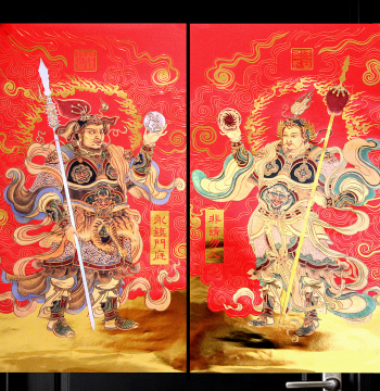 Original Taoist Door Gods Yuchi Gong and Qin Qiong for House Protection; 2026 Year of the Horse New Year Paintings; Housewarming Door Stickers
