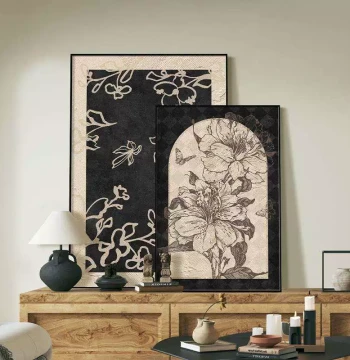 French Vintage Style No-Drill Retro Combination Decorative Paintings, Living Room Floor Standing Art, Desktop Chest Display, Wall Hangings
