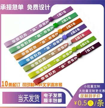Custom Disposable Ribbon Wristbands with Satin Finish for Events, Conferences, Check-ins, Tickets, Annual Galas, Serial Numbers, and LOGO Printing