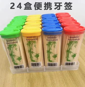 Bamboo Toothpicks Premium Disposable Boxed Double-Ended with Lighter Portable for Banquets and Weddings