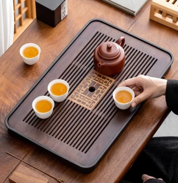 Dry Tea Tray Home Light Luxury Small Drainage Storage Style Tea Table Kung Fu Tea Set Bamboo Tea Sea Living Room Dual Use