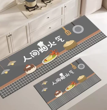 Diatom Mud Kitchen Floor Mat, Long Strip, Anti-Slip, Oil-Resistant, Water-Absorbent, Wipe-Clean, No Washing Needed, Premium Entrance Home Foot Mat