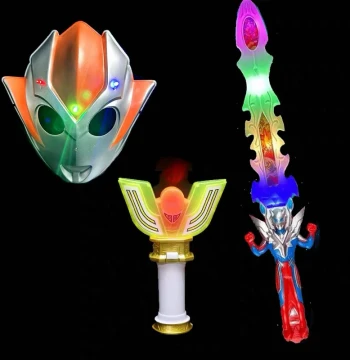 Gree Qiao Ultraman Children's Mask Cape Light-Up Sword Role-Play Activity Prop Toy for Boys and Girls