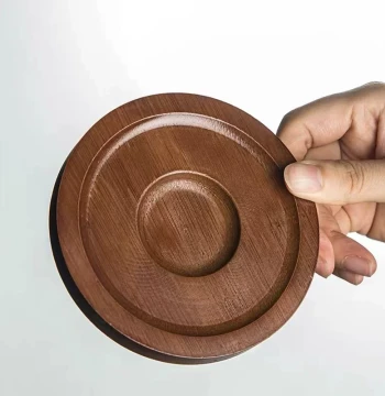 Creative Bamboo Rotating Cup Coaster Internet Famous Spinning Tumbler Coaster Home Cup Holder Multi-Function Universal Base