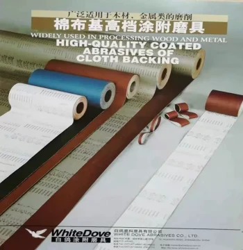 White Dove Brand Tear-Off Brown Corundum Abrasive Cloth, Sandpaper Belt/Roll, Calcined Silicon Carbide Abrasive Cloth