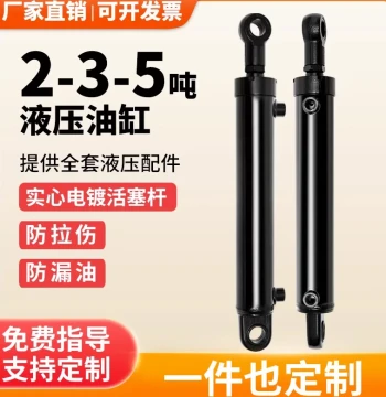 Comprehensive Hydraulic Cylinders: 5-Ton HSG Customizable Small Single/Double-Acting Jacks with Double Ears for Machinery, Agriculture, and Engineering
