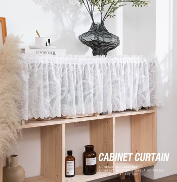 Cabinet Concealment Curtain with Velcro, Dust-Proof Door Cover for Cupboards, Bookcases, Wardrobes, and Shelving Units
