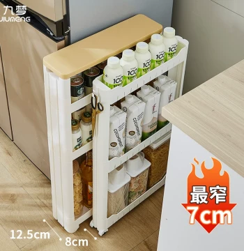 7cm 8cm 10cm Ultra-Narrow Kitchen Gap Storage Rack for Behind Doors, Refrigerator Slim Gap Shelf, Thin Cabinet