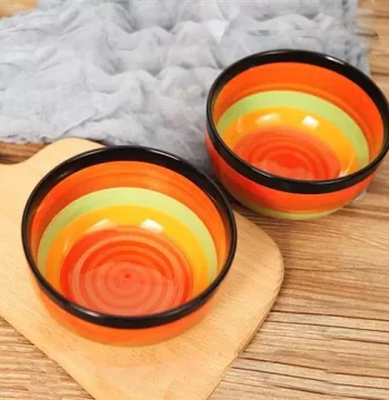 New Korean Creative Home Ceramic Bowl Rice Bowl Japanese Noodle Bowl Thickened Instant Noodle Bowl Soup Bowl