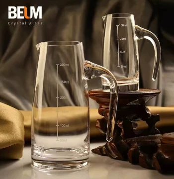 Chinese Light Luxury Wine Decanter, Red Wine Aerator, Household Large Crystal Glass Wine Set with Handle, Baijiu Serving Pitcher