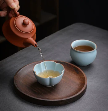 Ru Kiln Master Cup Tea Set Kung Fu Ceramic Home Teacup Ru Porcelain Personal Cup Cultivable Crackled Sky-Blue Ru Kiln Teacup