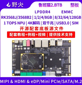 Wildfire Luban Cat 2 Industrial-Grade RK3568J Commercial-Grade RK3568 Development Board AI Linux Android