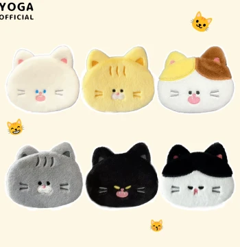 Original Authentic Cute Cat Plush Neck-Hanging Coin Purse, Instagram-Style Quirky Soft & Adorable Earphone Storage Bag, Perfect Gift