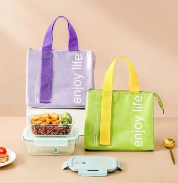 Lunch Box Tote Bag for Office Workers and Students New Insulated Oil-Proof Thickened Large Capacity Aluminum Foil Lunch Pouch