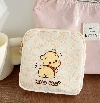 Cute Travel Period Pouch for Students, Portable Menstrual Bag, Girly Style Trendy High-Aesthetic Design