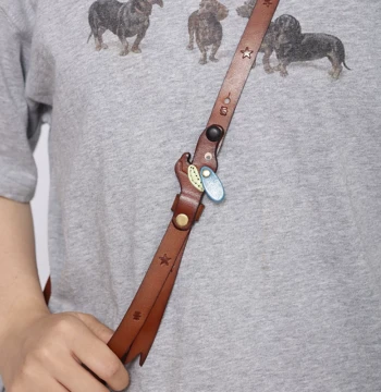 wishmore Genuine Leather Dog-Themed Phone Lanyard: Original Portable Crossbody Strap and Phone Chain