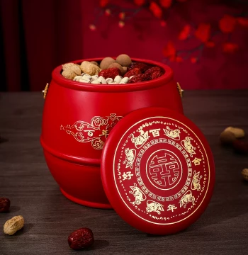 Zisun Bucket Wedding Joy Bucket Ornament for Bride's Dowry Small Toilet Chamber Pot Wedding Supplies Complete Set