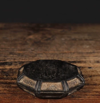 Antique Stone Carving Natural Bluestone Original Sculpture Eight Treasures Stone Drum Chinese Retro Tea Mat Pot Stand Decorative Ornament