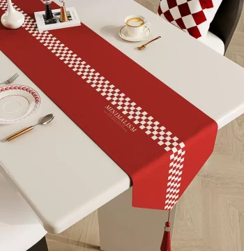 Luxury New Chinese Style Table Runner, Festive Linen Fabric for Sideboard, Coffee Table, and Tea Ceremony