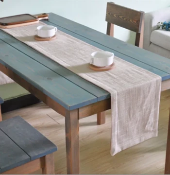 Chinese Style Linen Tea Flag, Simple and Elegant Long Tea Mat for Tea Tables, Dining Tables, and Reception Room Decor