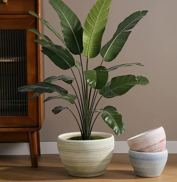 New Breathable Coarse-Glaze Ceramic Planter, Large Opening Nordic Style for Indoor/Outdoor Succulents and Spider Plants