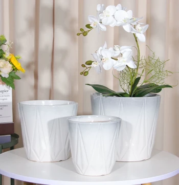 Ceramic Flower Pot for Home, Light Luxury High-End Nordic Style Simple Large Money Tree and Phalaenopsis Green Plant Clearance Sale