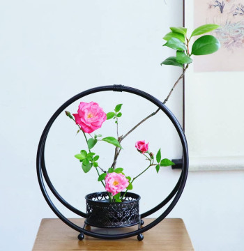 Wrought Iron Small Basket Vase - Retro Zen Chinese & Japanese Ikebana Container for New Chinese Tea Ceremony Decor