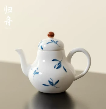 Guizhou New Autumn Water Orchid Teapot Household Handmade Ceramic Tea Brewer Personal Single Pot Chinese Kung Fu Tea Set