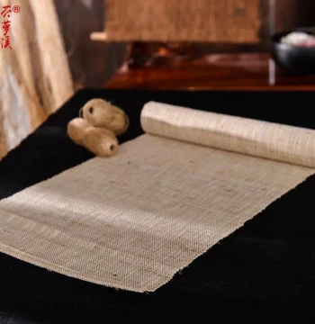 Handmade Ramie Fabric Tea Mat Table Runner Simple Linen Japanese Style Table Cloth Coffee Table Cloth Background Wall DIY Chinese Decoration