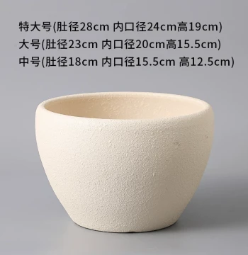 Minimalist Vintage Large Indoor Floor Ceramic Planter for Succulents, Orchids, and Green Plants, Extra-Wide Opening for Good Fortune
