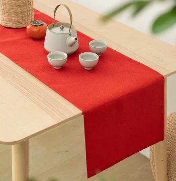 New Direct-Sale Linen Table Runner - Solid Color Tea Mat, Bed End Scarf, TV/Fridge Cover, and Dining Table Decor