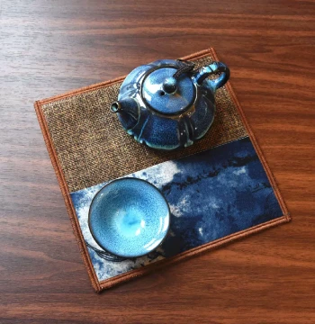 Classic Fabric Coaster Placemat Teapot Pad Heat Insulation Decorative Japanese Tea Mat Chinese Vintage Style