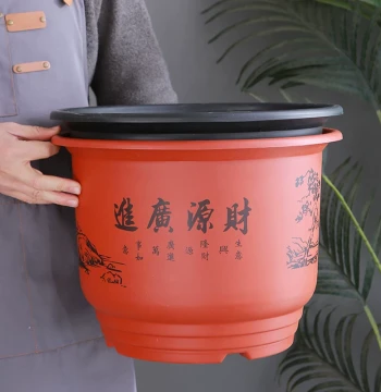 Extra-Large Thickened Plastic Flower Pot, Clearance Sale, Breathable Faux Ceramic Planter for Balcony Pothos, Roses, and Fruit Trees
