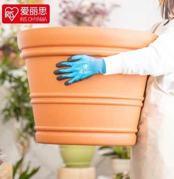 Iris Large Tree Planting Pot, Thickened Plastic Imitation Ceramic with Wide Mouth for Courtyard