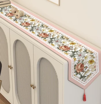 American Light Luxury Tea Table Runner, Premium Long Cloth for Dining Tables, Coffee Tables, Sideboards, and Dressers