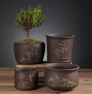 Zisha Ceramic Orchid Phalaenopsis Large Clearance with Tray Clivia Pothos Special Breathable Succulent Pot
