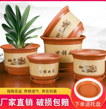 Premium Zisha Clay Planter for Clivia – Large Ceramic Pot for Balcony Plants (Clearance with Free Shipping)
