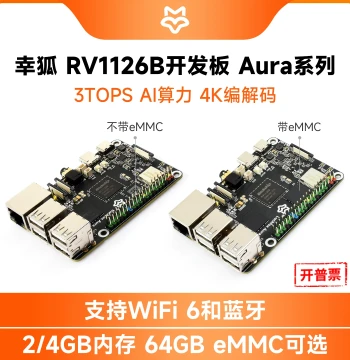 Waveshare Luckfox Aura Rockchip RV1126B Vision Transmission Codec Linux Development Board