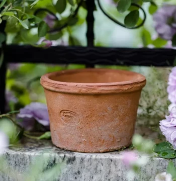 Large Red Clay Flower Pot for Home Use, Breathable Coarse Ceramic Planter for Balcony Orchids and Seedlings