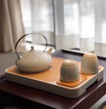 Atour Hotel Tea Set, Celadon Complete Kung Fu Tea Set, Japanese Style Teacup, Office Small Tea Tray, Modern Guest Reception Tea Set