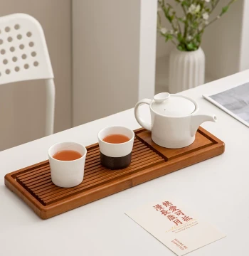 Atour Hotel Style Tea Set, Japanese Minimalist Ceramic Kung Fu Tea Set with Teapot and Cups for Home and Office
