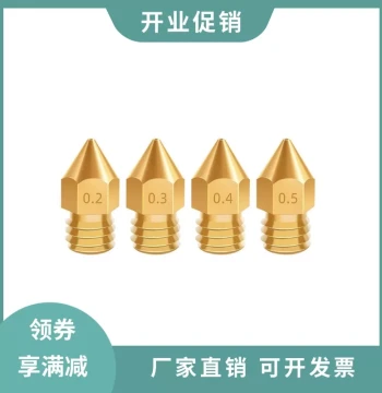 3D Printer Accessories MK8 Hotend Brass Nozzle Pointed Engraved M6 Thread 1.75/3.0mm for Ender 3