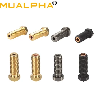 MUALPHA 3D Printer Accessories E3D Volcano Brass Hardened Steel Nozzle CHT Triple-Hole Titanium Alloy Hotend