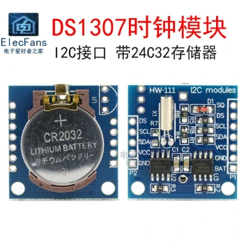 DS1307 Real-Time Clock Module RTC Timer Board I2C Interface Memory MCU Development Board Accessory