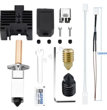 Hardened Steel Nozzle Kit Compatible with Wear-Resistant 3D Printer Upgrades