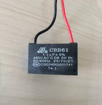 Fan Air Conditioner Motor Range Hood Start Capacitor CBB61 1.3uF ±5% 450VAC Copper Leads