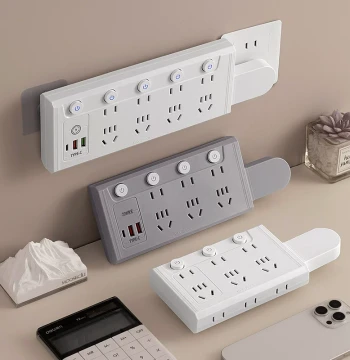 Authentic Gongzhengwu Pure Copper Power Strip with USB Ports, Rotatable Plug, 1-to-Multi Left/Right Expansion Converter