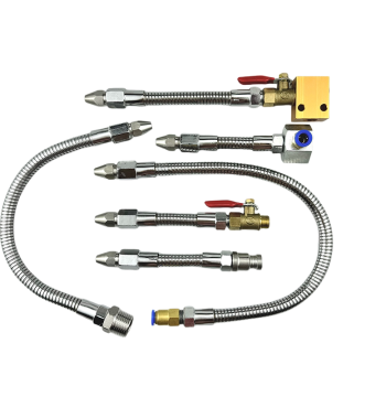 Adjustable Metal Flexible Hose Air Blow Nozzle, Universal Coolant Tube for Lathes and Machine Tools, Bullet Pointed Air Jet Tip